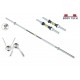 Body Tech Home Gym Combo of 7 Feet Straight Bar 25mm and 1 Pair 14" Steel Dumbbell Rod with Spring Locks 